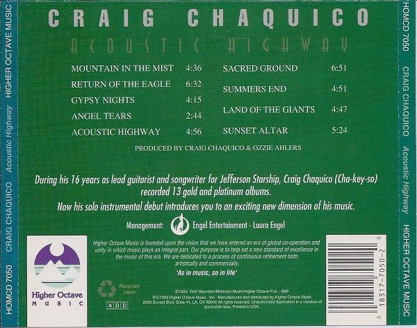 Craig Chaquico : Acoustic Highway (CD, Album)