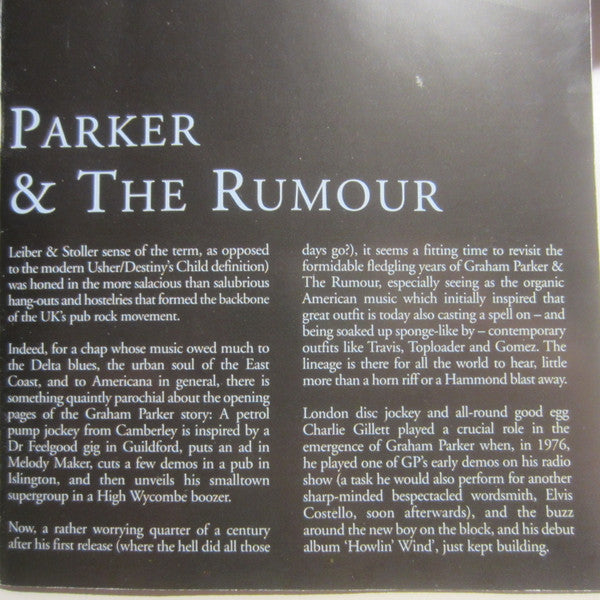 Graham Parker And The Rumour : You Can't Be Too Strong - An Introduction To Graham Parker & The Rumour (CD, Comp)