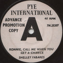 Shelley Fabares : Ronnie, Call Me When You Get A Chance / I Left A Note To Say Goodbye (7", Promo)