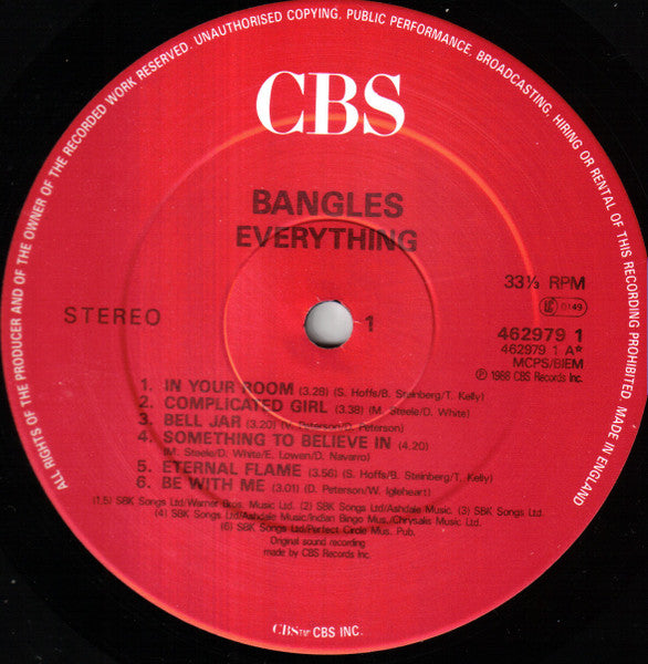 Bangles : Everything (LP, Album)