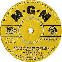 David Rose & His Orchestra : Gloria's Theme From Butterfield 8 (7", Single)