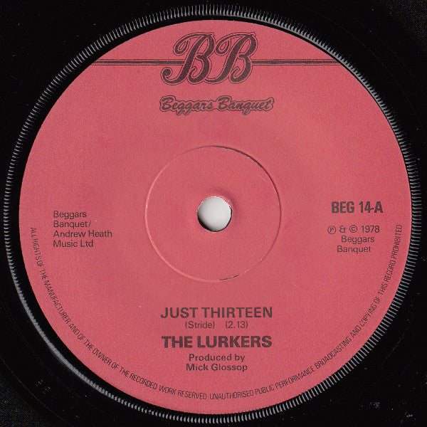 The Lurkers : Just Thirteen (7", Single)