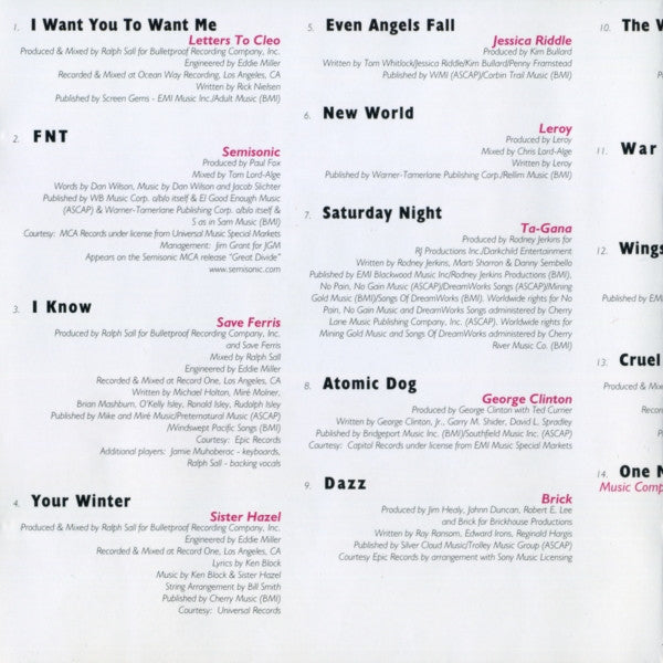 Various : 10 Things I Hate About You (Music From The Motion Picture) (CD, Comp)