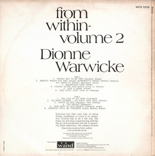 Dionne Warwicke* : From Within - Volume 2 (LP)