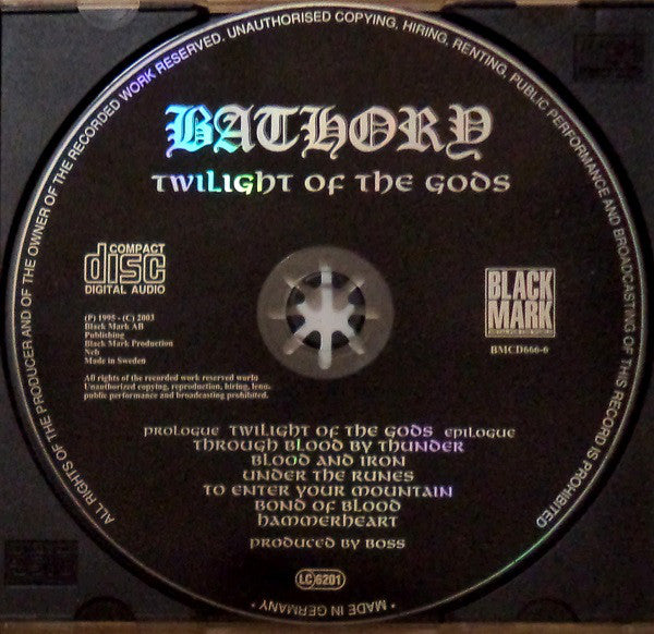 Bathory : Twilight Of The Gods (CD, Album, RE, RM, RP)
