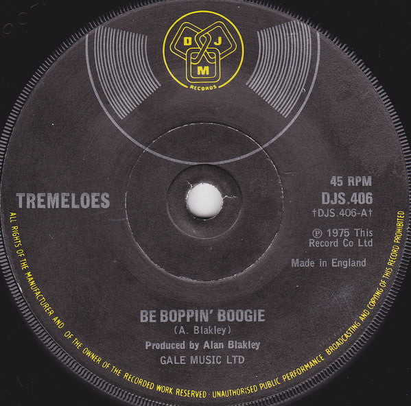 The Tremeloes : Be Boppin' Boogie (7", Single)