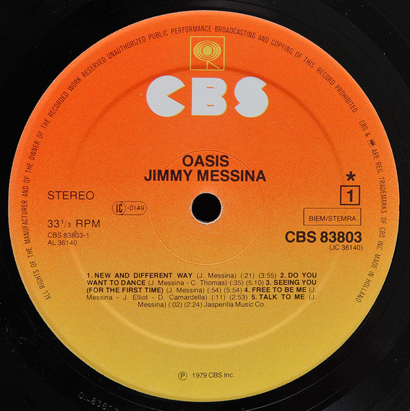 Jimmy Messina* : Oasis (LP, Album)