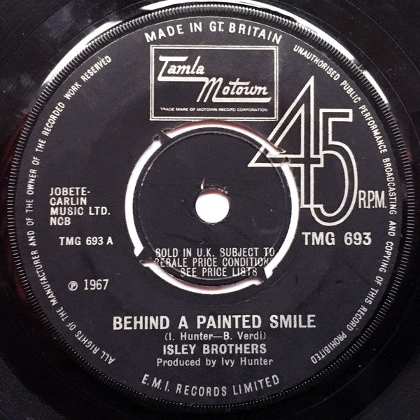 The Isley Brothers : Behind A Painted Smile  (7", Single, Kno)