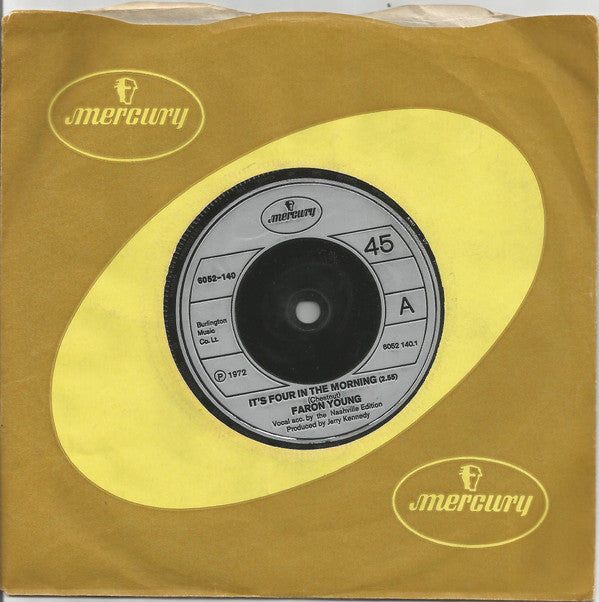 Faron Young : It's Four In The Morning (7", Single, Sil)