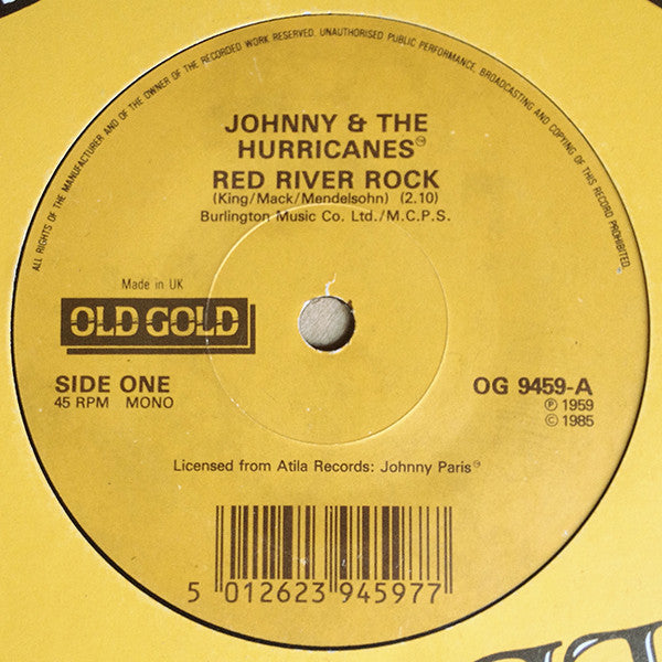 Johnny And The Hurricanes : Red River Rock / Reveille Rock (7", Single, Mono)