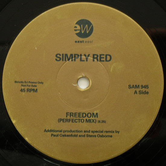 Simply Red : Freedom (12", Single, Promo)