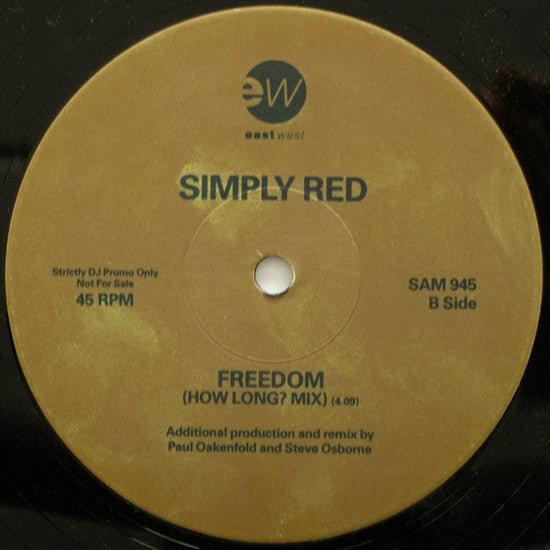 Simply Red : Freedom (12", Single, Promo)