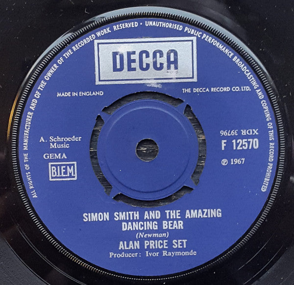 Alan Price Set* : Simon Smith And The Amazing Dancing Bear (7", Single)
