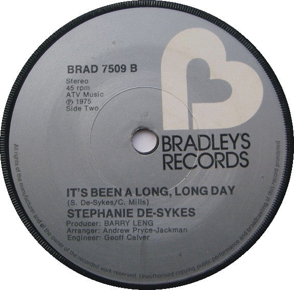 Stephanie De-Sykes : We'll Find Our Day (7", sol)