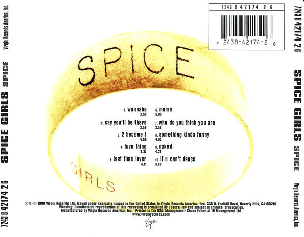 Spice Girls : Spice (CD, Album)
