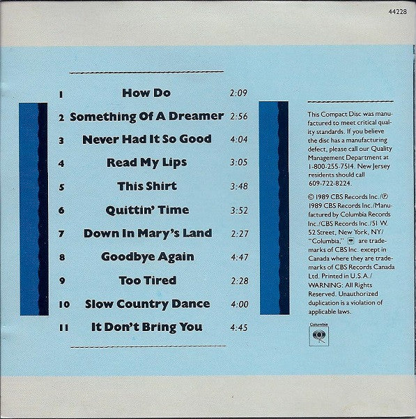 Mary Chapin Carpenter : State Of The Heart (CD, Album, Pit)