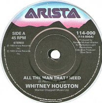 Whitney Houston : All The Man That I Need (7", Single, Pap)