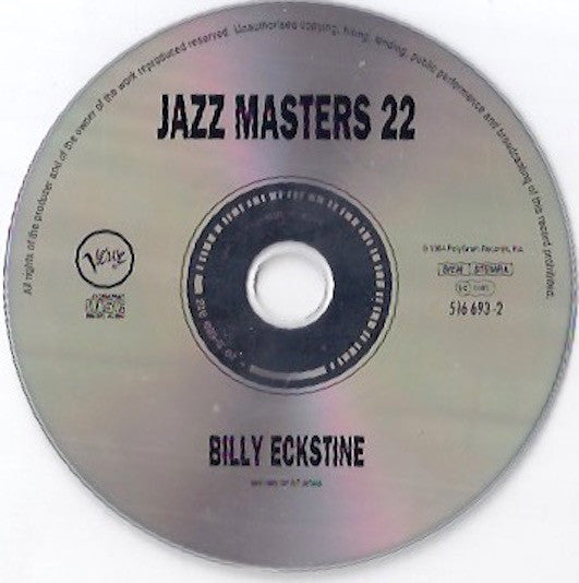 Billy Eckstine : Verve Jazz Masters 22 (CD, Comp)