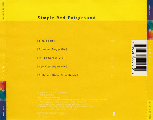 Simply Red : Fairground (The Remixes) (CD, Single, Dam)