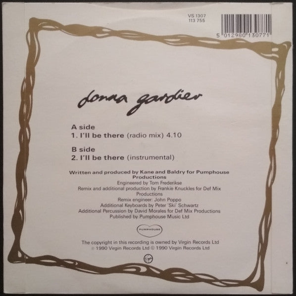 Donna Gardier : I'll Be There (7", Single)