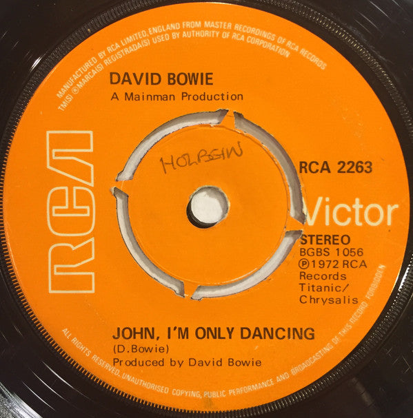 David Bowie : John, I'm Only Dancing / Hang On To Yourself (7", Single, Pus)