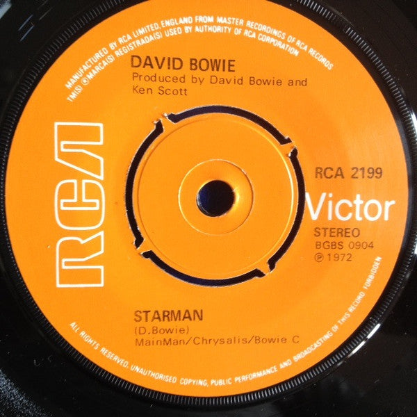 David Bowie : Starman (7", Single, Pus)