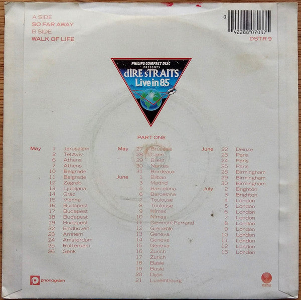 Dire Straits : So Far Away (7", Single, Sil)