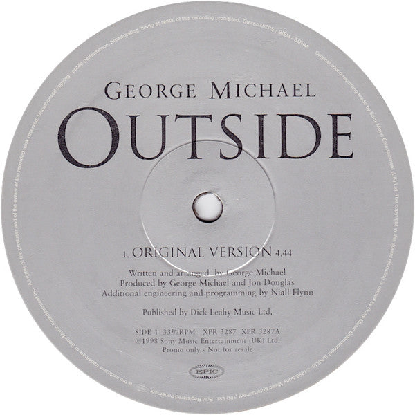 George Michael : Outside (The Mixes) (12", Promo, Ori)