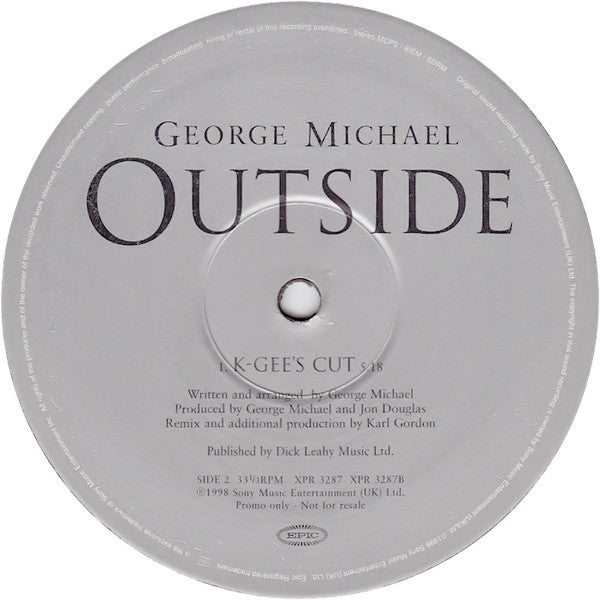 George Michael : Outside (The Mixes) (12", Promo, Ori)