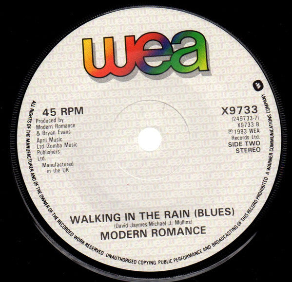 Modern Romance : Walking In The Rain (7", Single + Flexi, 7", S/Sided, Smplr)