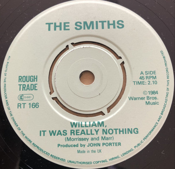 The Smiths : William, It Was Really Nothing (7", Single, Kno)