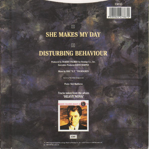 Robert Palmer : She Makes My Day (7", Single, Pap)