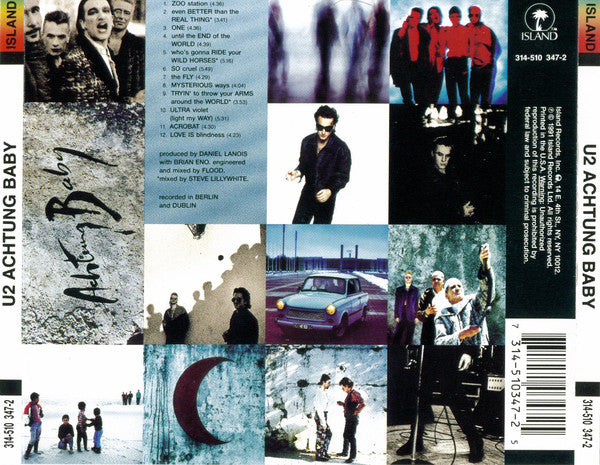 U2 : Achtung Baby (CD, Album, Club, RE, BMG)