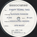 Associates* : Party Fears Two (7", Single)