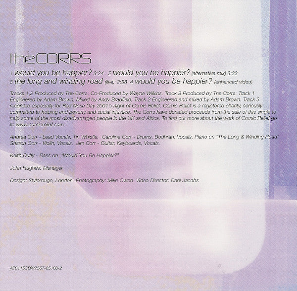 The Corrs : Would You Be Happier? (CD, Maxi, Enh, Ltd)