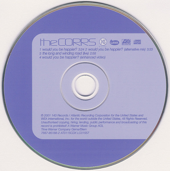 The Corrs : Would You Be Happier? (CD, Maxi, Enh, Ltd)