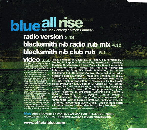 Blue (5) : All Rise (CD, Single, Enh)