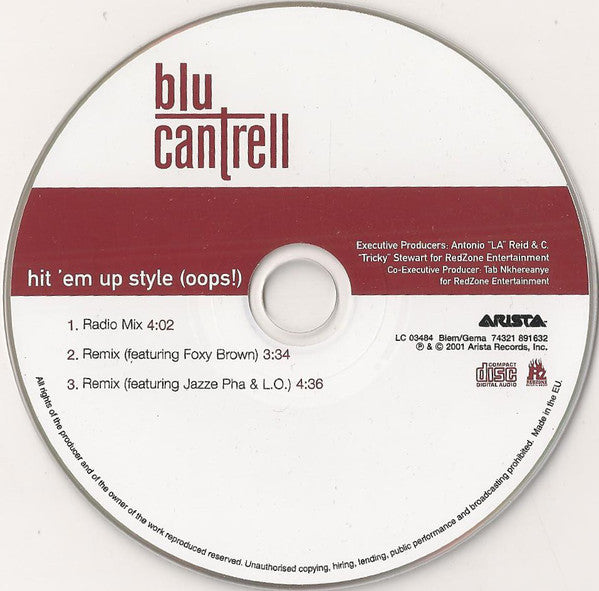 Blu Cantrell : Hit 'Em Up Style (Oops!) (CD, Single)