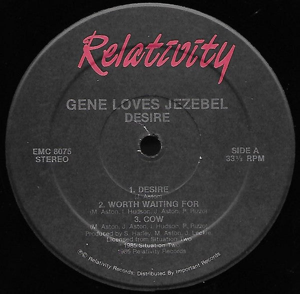 Gene Loves Jezebel : Desire (12")