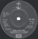 Joolz : Mad, Bad And Dangerous To Know (7")