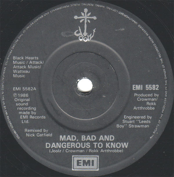 Joolz : Mad, Bad And Dangerous To Know (7")