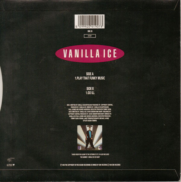 Vanilla Ice : Play That Funky Music (7", Single, Pap)