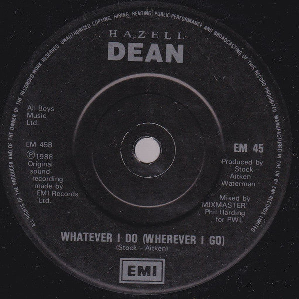 Hazell Dean : Who's Leaving Who (7", Single, Bla)