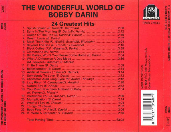 Bobby Darin : The Wonderful World Of Bobby Darin - 24 Greatest Hits (CD, Comp)