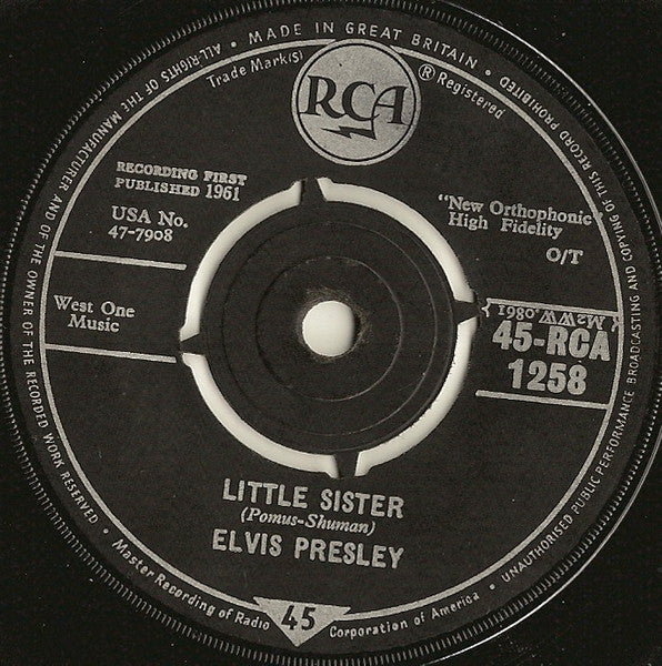 Elvis Presley : (Marie's The Name) His Latest Flame (7", Single)