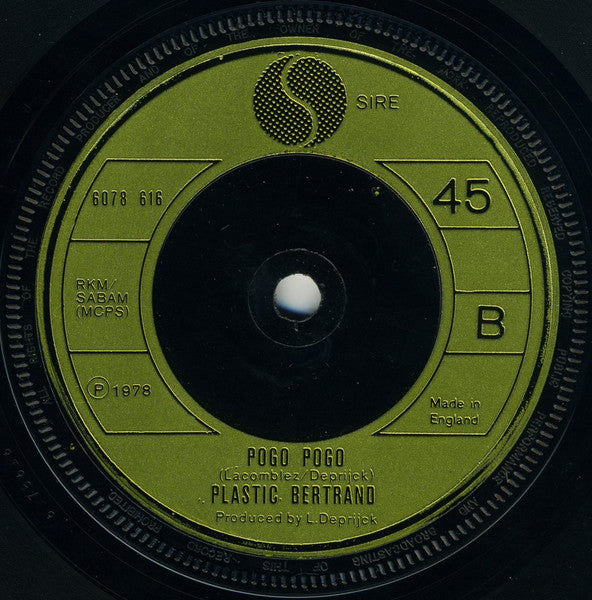 Plastic Bertrand : Ca Plane Pour Moi (7", Single)