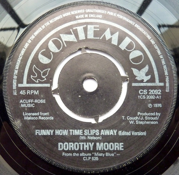 Dorothy Moore : Funny How Time Slips Away (Edited Version) (7", Single, Pus)