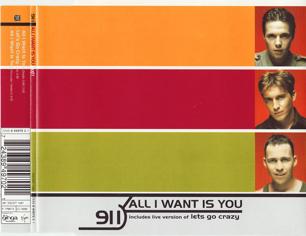911 (4) : All I Want Is You (CD, Single, CD1)