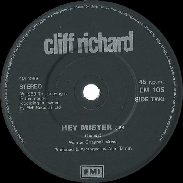 Cliff Richard : Lean On You (7", Single, Pap)