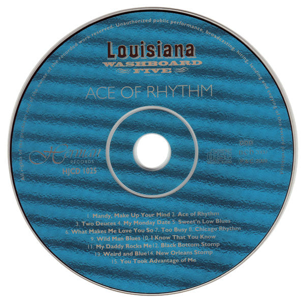 Louisiana Washboard Five : Ace Of Rhythm (CD, Album)